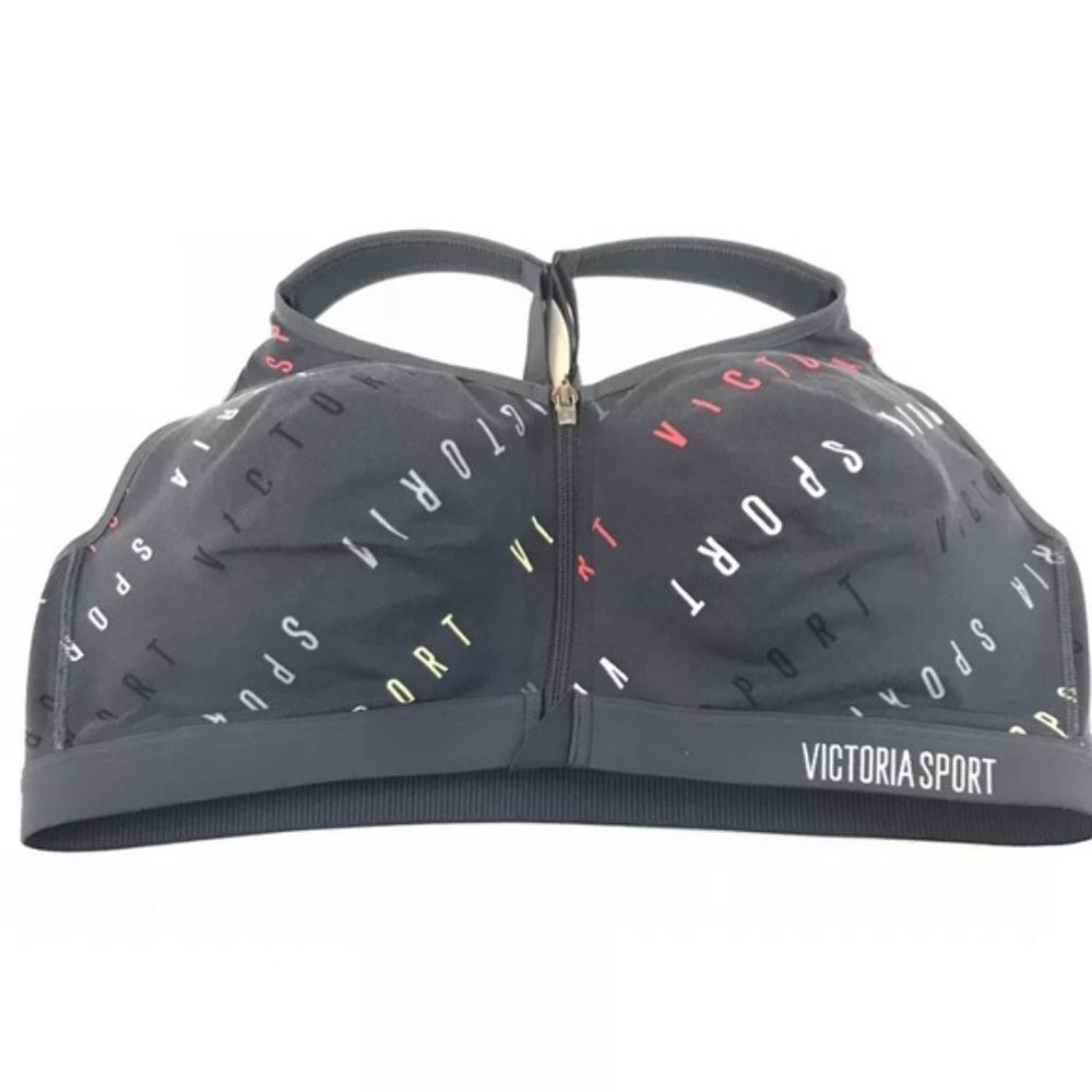 Victoria’s Secret Sports Bra Knockout 38C Gray Red